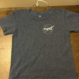 NASA Logo Kids Short Sleeve Tee - Heather Navy